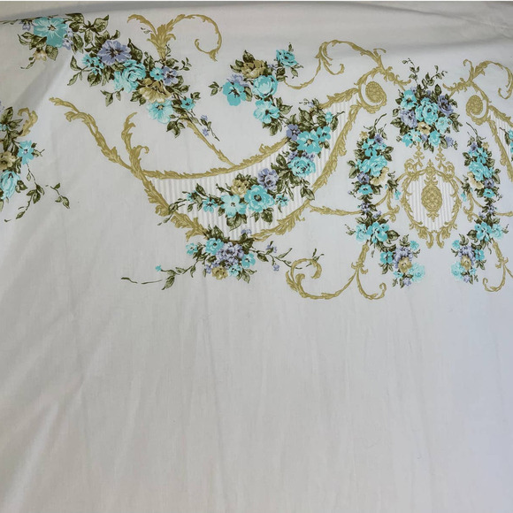 Vintage JP Stevens & Co Inc Double Fitted & Flat Floral Set Sheet - Picture 7 of 8